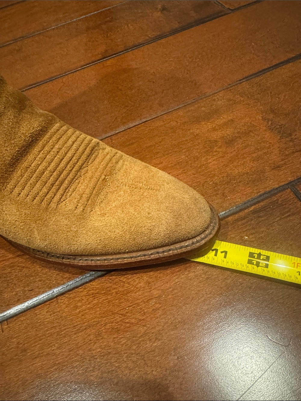 Lucchese Brown Suede Lace-Up Western Boots - Picture 14 of 14